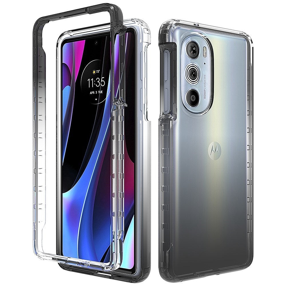 EIDERWOOD Motorola Edge 30 Pro 2-in-1 Stødabsorberende Plastik Cover - Gennemsigtig