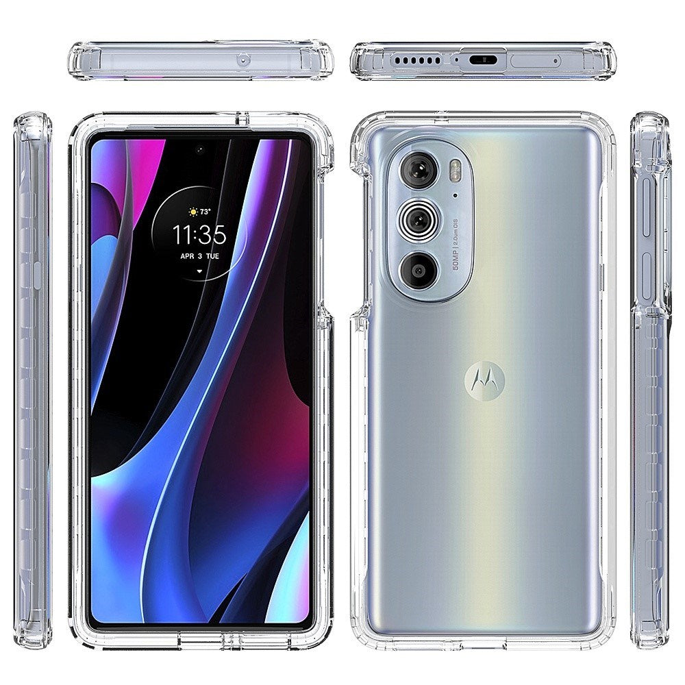 EIDERWOOD Motorola Edge 30 Pro 2-in-1 Stødabsorberende Plastik Cover - Gennemsigtig