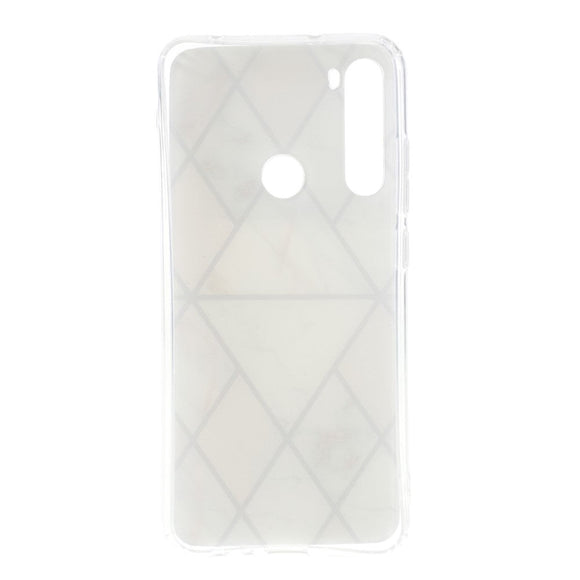 Xiaomi Redmi Note 8 Plastik Cover - Lyserød / Hvid Marmor