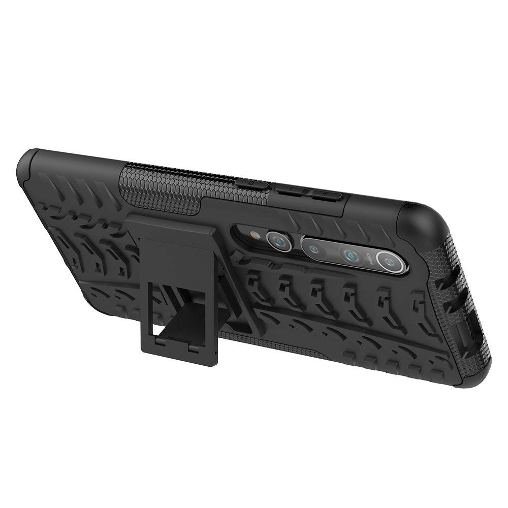 Xiaomi Mi 10 5G / Mi 10 Pro 5G Håndværker Cover m. Stander - Sort