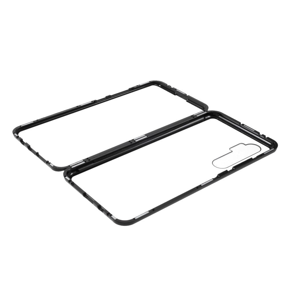 Xiaomi Mi Note 10 Lite 360⁰ Magnetisk Metal Cover m. Glas Bagside & Forside - Sort