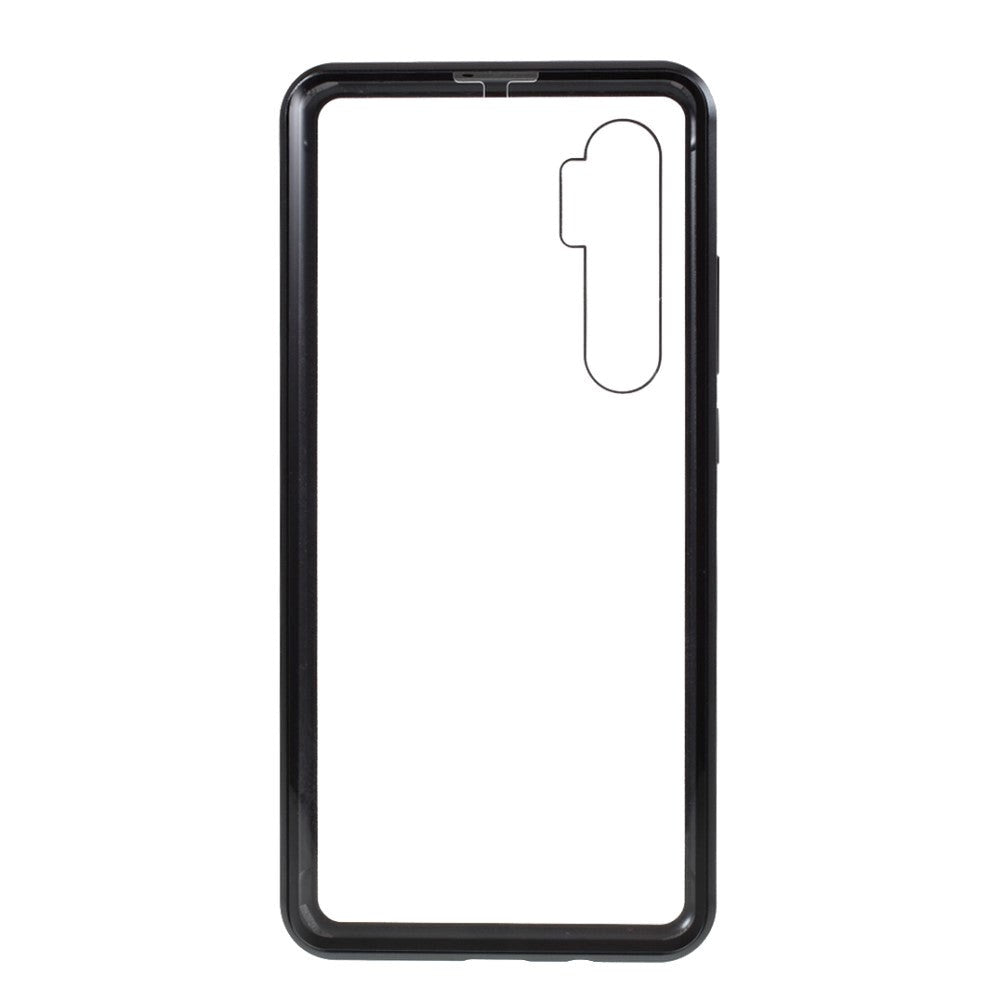 Xiaomi Mi Note 10 Lite 360⁰ Magnetisk Metal Cover m. Glas Bagside & Forside - Sort