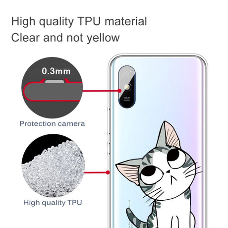 Xiaomi Redmi 9A / 9AT Plastik Cover - Sød Kat