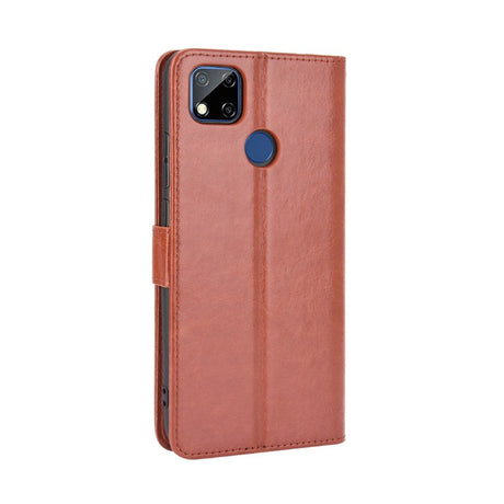 Xiaomi Redmi 9C Neutralt Læder Cover m. Pung - Brun