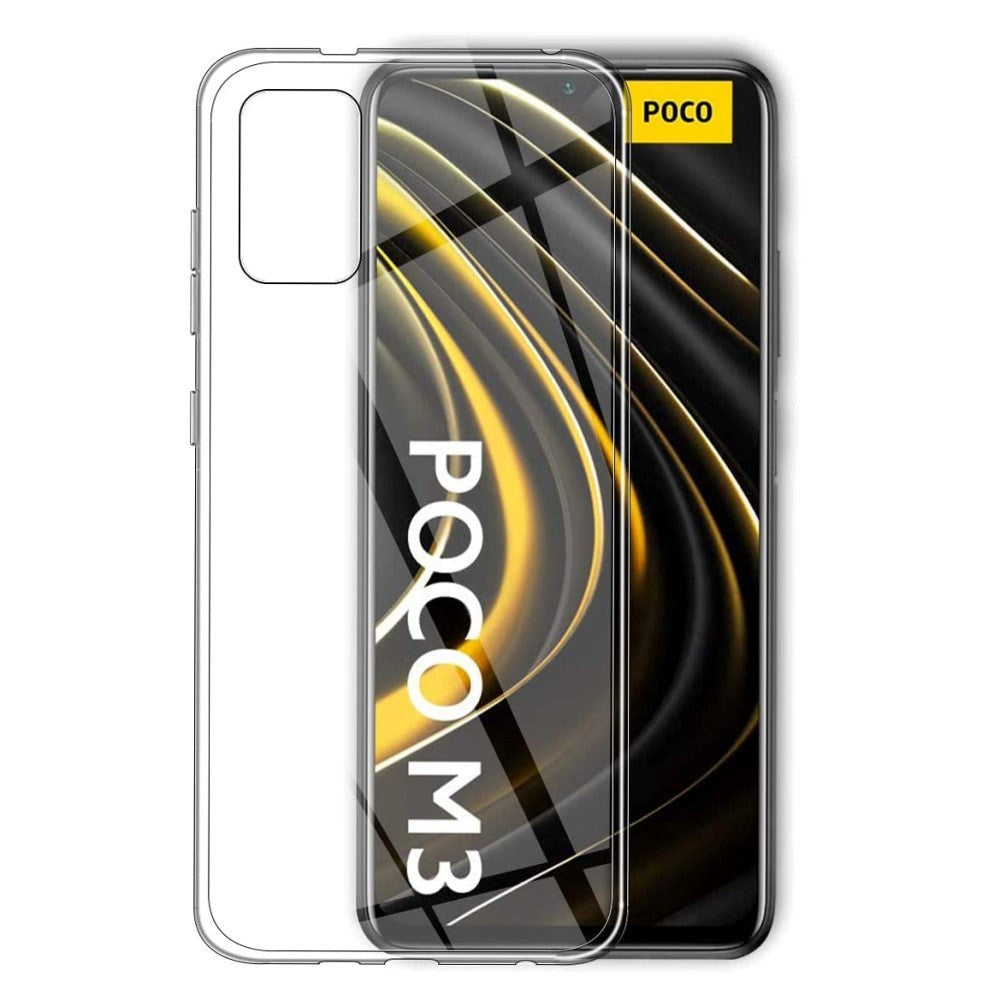 Xiaomi Poco M3 Fleksibelt Plastik Cover - Gennemsigtig