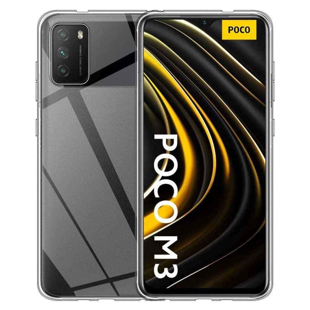 Xiaomi Poco M3 Fleksibelt Plastik Cover - Gennemsigtig