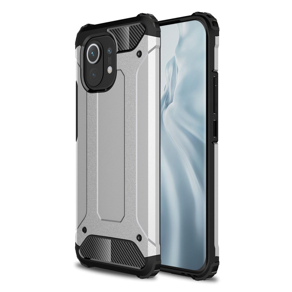Xiaomi Mi 11 Armor Guard Håndværker Cover - Sølv