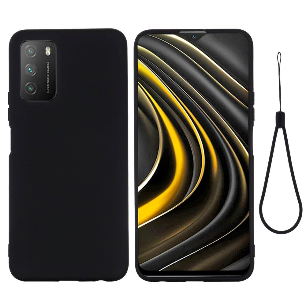 Xiaomi Poco M3 Liquid Silikone Cover - Sort