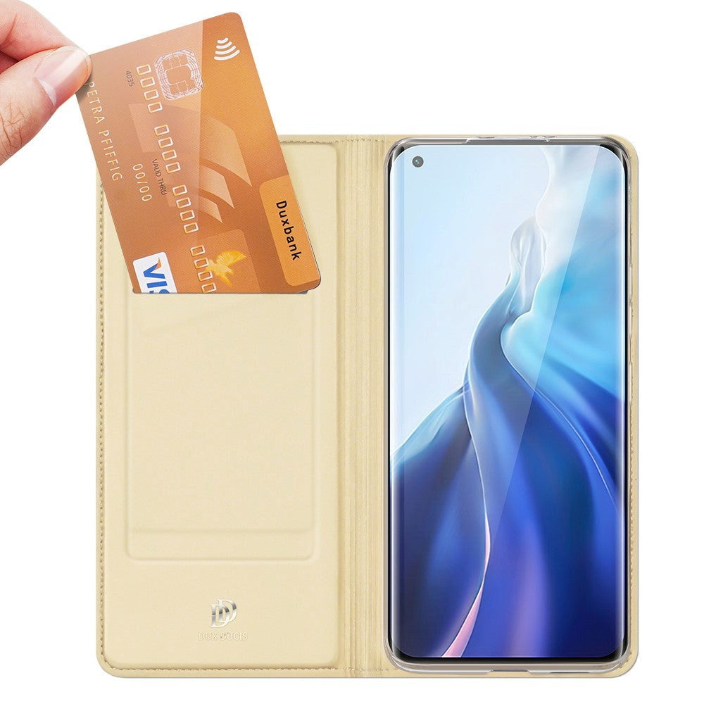 Xiaomi Mi 11 DUX DUCIS Skin Pro Series Thin Wallet Cover - Guld