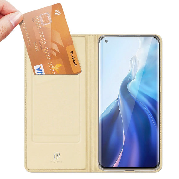 Xiaomi Mi 11 DUX DUCIS Skin Pro Series Thin Wallet Cover - Guld