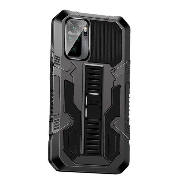Xiaomi Poco M5S / Redmi Note 10S Håndværker Cover m. Diskret Kickstand - Sort