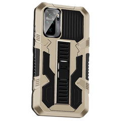 Xiaomi Poco M5S / Redmi Note 10S Håndværker Cover m. Diskret Kickstand - Guld / Sort