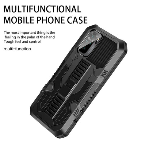 Xiaomi Poco M5S / Redmi Note 10S Håndværker Cover m. Diskret Kickstand - Grøn / Sort
