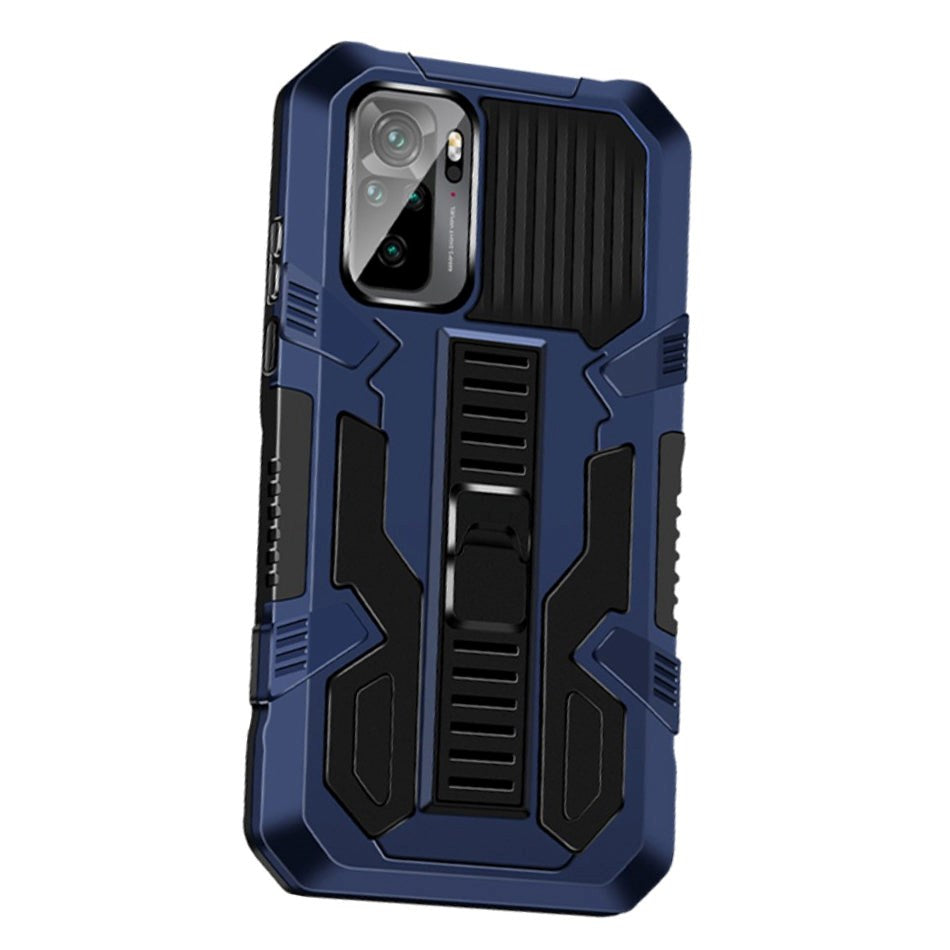 Xiaomi Poco M5S / Redmi Note 10S Håndværker Cover m. Diskret Kickstand - Blå / Sort