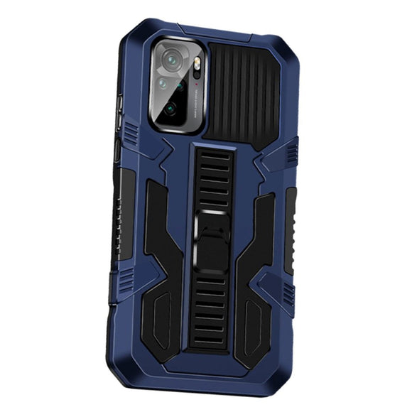 Xiaomi Poco M5S / Redmi Note 10S Håndværker Cover m. Diskret Kickstand - Blå / Sort