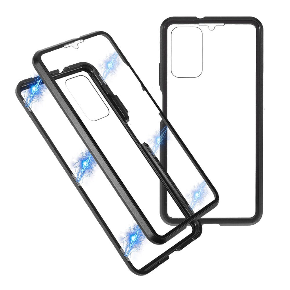 Xiaomi Poco M3 360⁰ Magnetisk Cover m. Glas Bagside & Forside - Sort