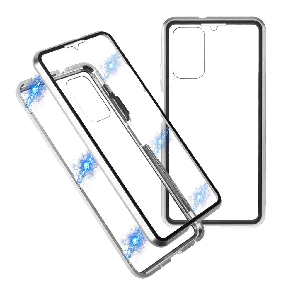 Xiaomi Poco M3 360⁰ Magnetisk Cover m. Glas Bagside & Forside - Sølv