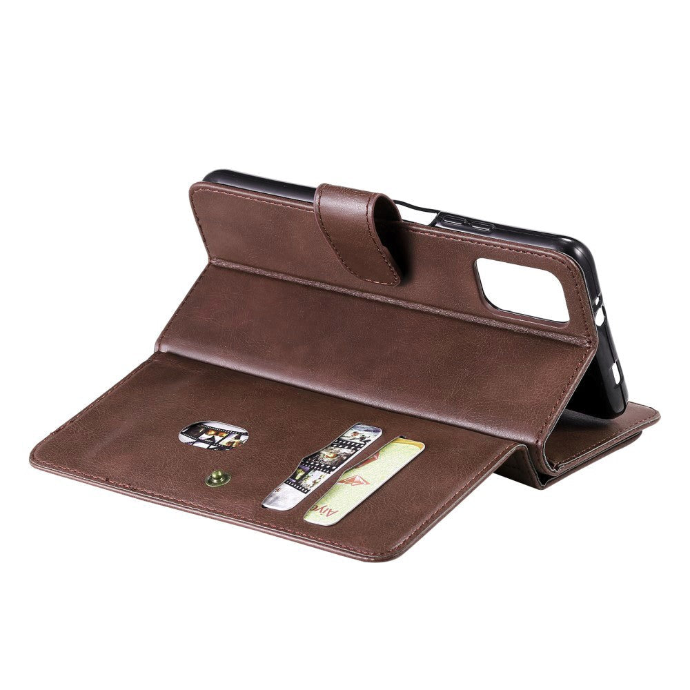 Xiaomi Poco M3 Flip Læder Cover m. Ekstra Kortholder - Brun