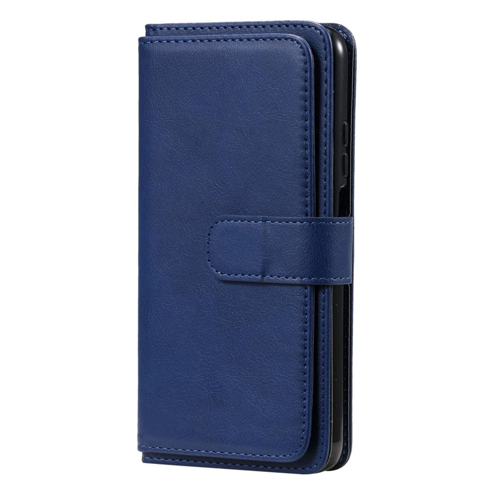 Xiaomi Poco M3 Flip Læder Cover m. Ekstra Kortholder - Blå