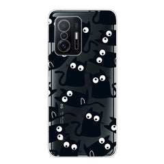 Xiaomi 11T / 11T Pro Fleksibelt Plastik Cover m. Print - Sorte Katte