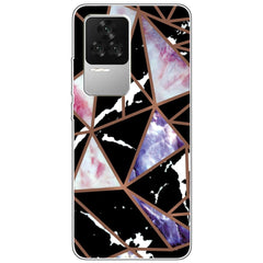 Xiaomi Poco F4 Fleksibelt Plastik Cover - Sort Marmor