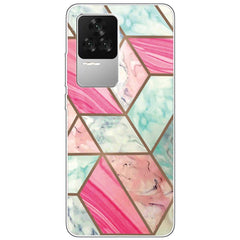 Xiaomi Poco F4 Fleksibelt Plastik Cover - Lyserød Marmor