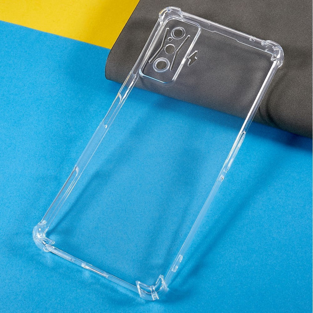 Xiaomi Poco F4 GT Fleksibelt Plastik Shockproof Cover - Gennemsigtig