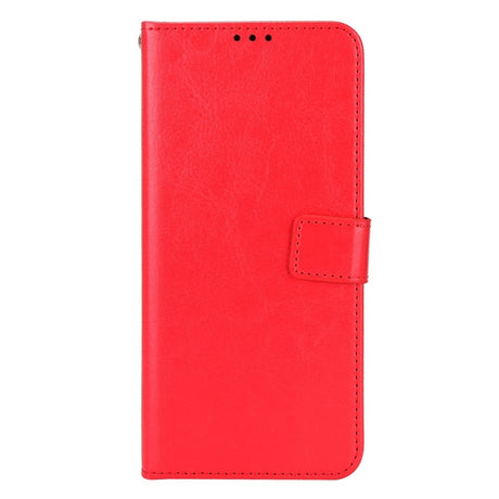 Xiaomi Poco F4 GT Blankt Læder Cover m. Pung & Strop - Rød