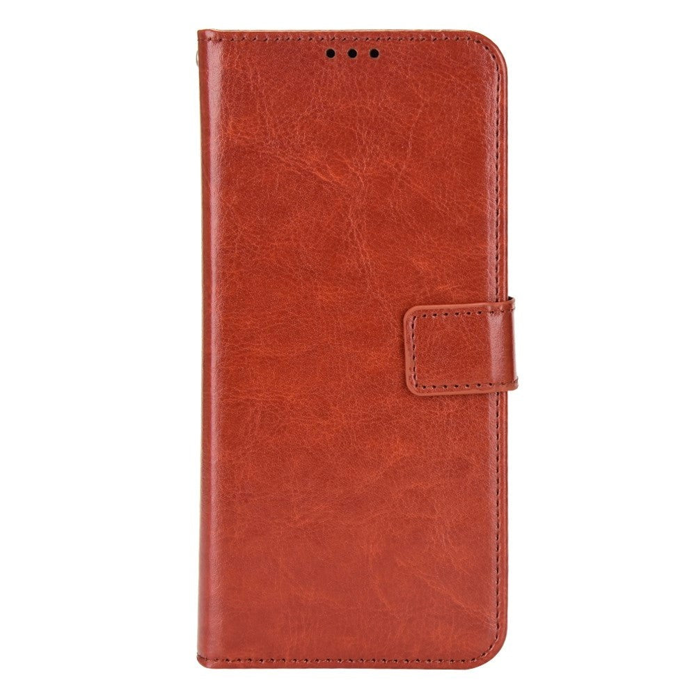 Xiaomi Poco F4 GT Blankt Læder Cover m. Pung & Strop - Brun
