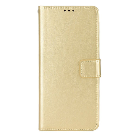 Xiaomi Poco F4 GT Blankt Læder Cover m. Pung & Strop - Guld