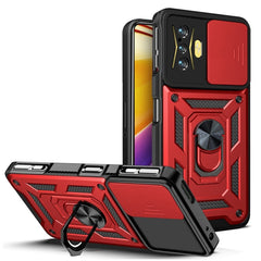 Xiaomi Poco F4 GT Håndværker Cover m. Magnetisk Kickstand & Cam Slider - Rød
