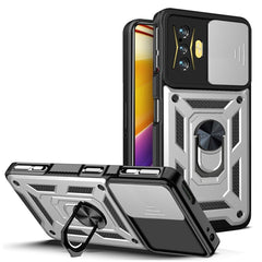 Xiaomi Poco F4 GT Håndværker Cover m. Magnetisk Kickstand & Cam Slider - Sølv