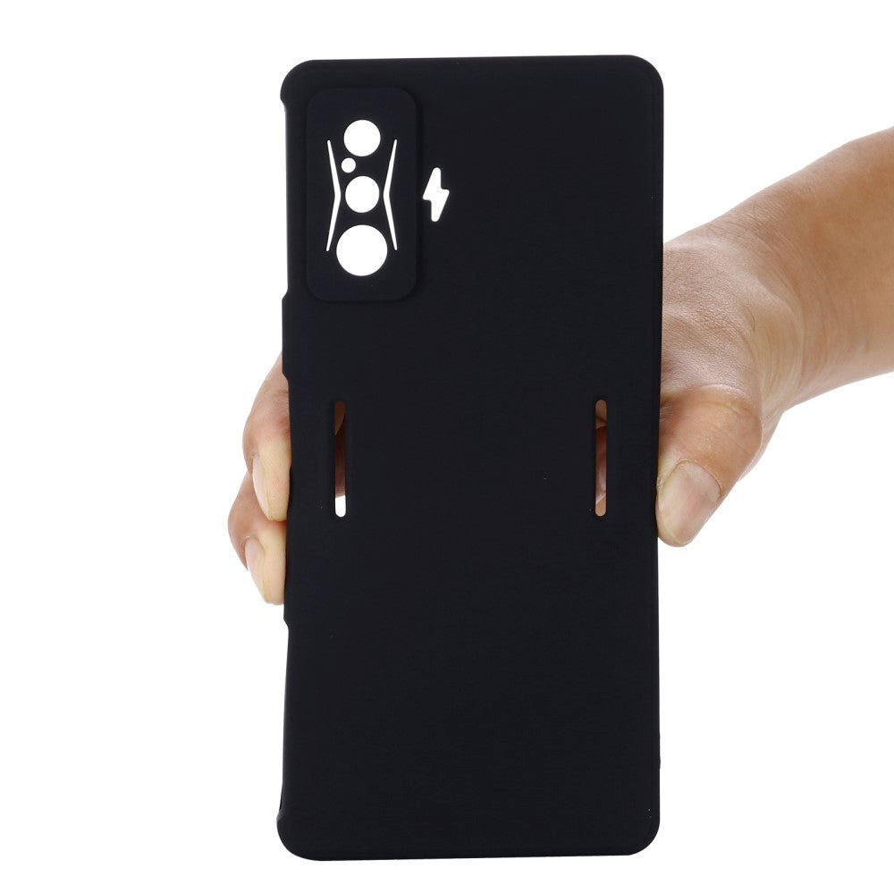 Xiaomi Poco F4 GT Liquid Silikone Cover m. Strop - Sort