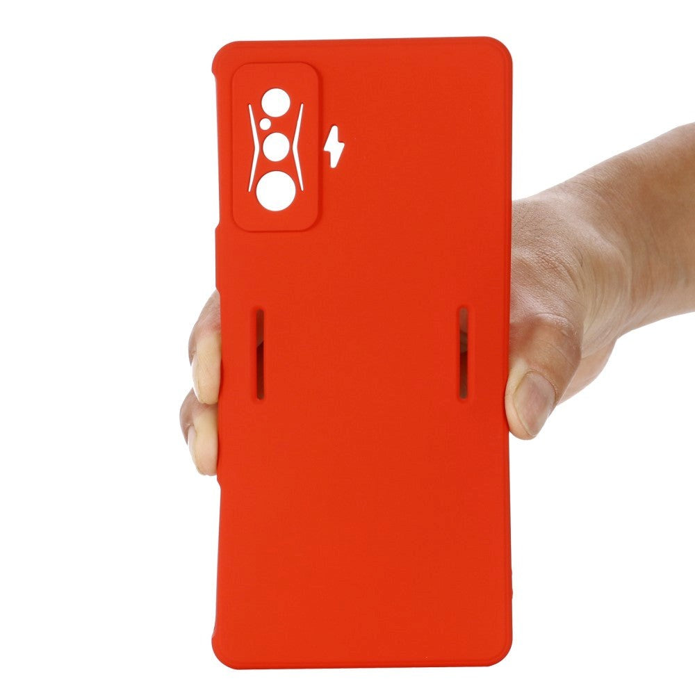 Xiaomi Poco F4 GT Liquid Silikone Cover m. Strop - Rød