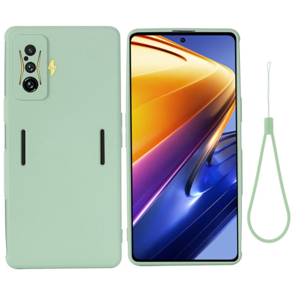 Xiaomi Poco F4 GT Liquid Silikone Cover m. Strop - Grøn