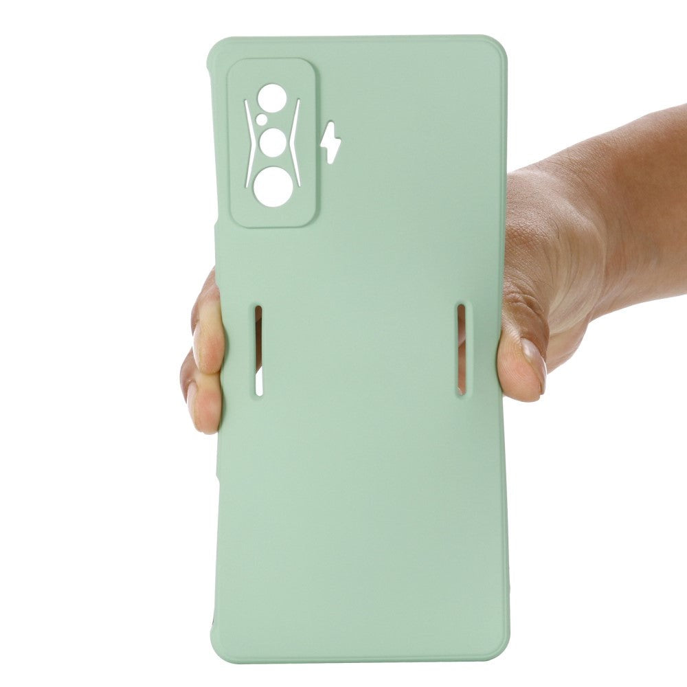 Xiaomi Poco F4 GT Liquid Silikone Cover m. Strop - Grøn