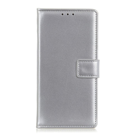 Alcatel 1S (2021) / 3L (2021) Læder Cover m. Pung - Sølv