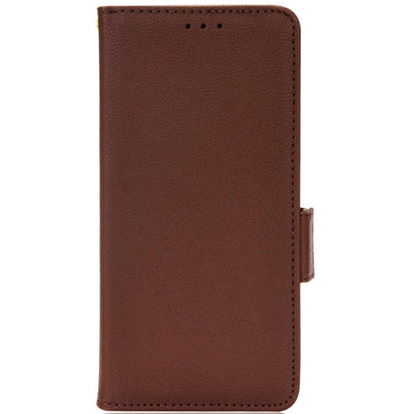 Alcatel 1S (2021) / 3L (2021) Litchi Læder Cover m. Pung - Brun