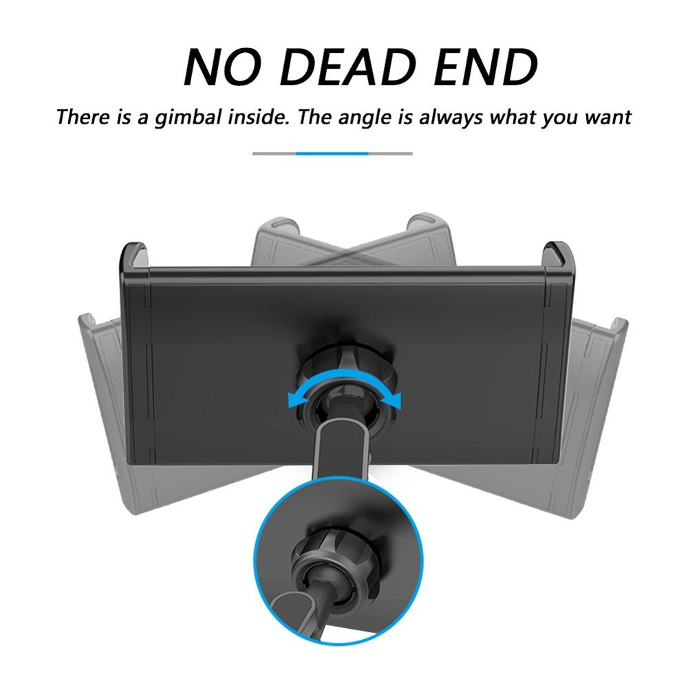 Car Mount Mobil- & Tabletholder Til Bilens Nakkestøtte - Max Mobil: 195mm x 100mm - Sort