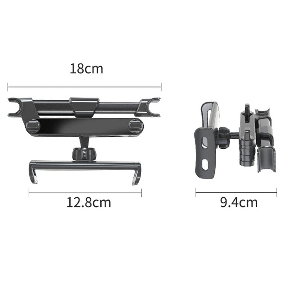 Car Mount Mobil- & Tabletholder Til Bilens Nakkestøtte - Max Mobil: 195mm x 100mm - Rød