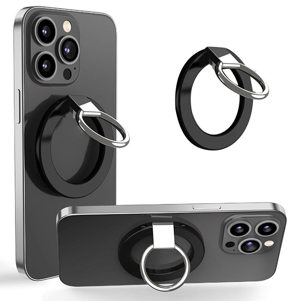 Magnetic Finger Ring Mount/Stand - MagSafe Kompatibel - Sort