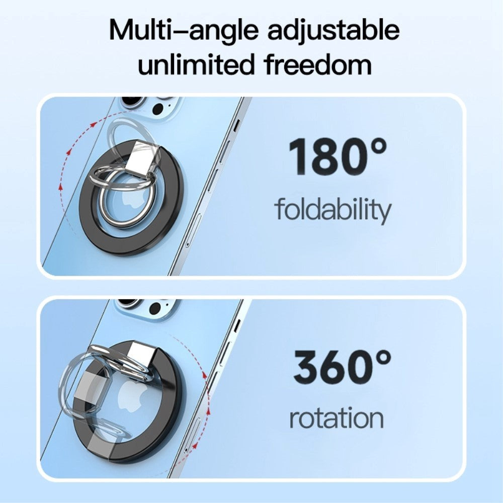 Magnetic Finger Ring Mount/Stand - MagSafe Kompatibel - Sort