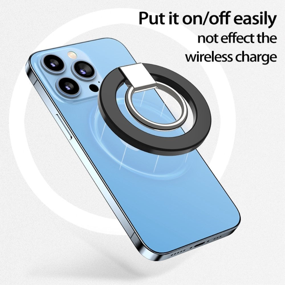 Magnetic Finger Ring Mount/Stand - MagSafe Kompatibel - Sort