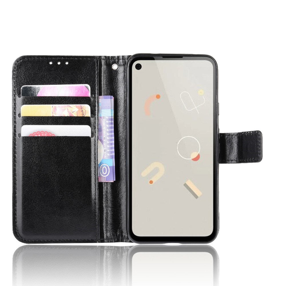 EIDERWOOD Google Pixel 4a Læder Cover m. Pung & Strop - Sort