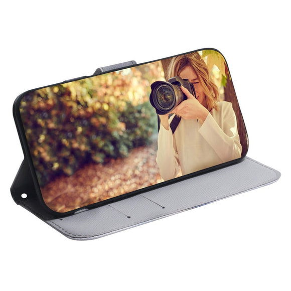 Google Pixel 6 Læder Cover m. Pung & Print - Ulv