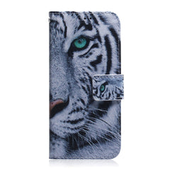 Google Pixel 6 Pro Læder Cover m. Pung & Print - Hvid Tiger