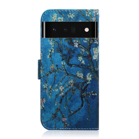 Google Pixel 6 Pro Læder Cover m. Pung & Print - Træ