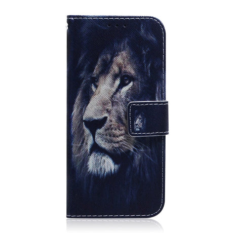 Google Pixel 6 Pro Læder Cover m. Pung & Print - Løve