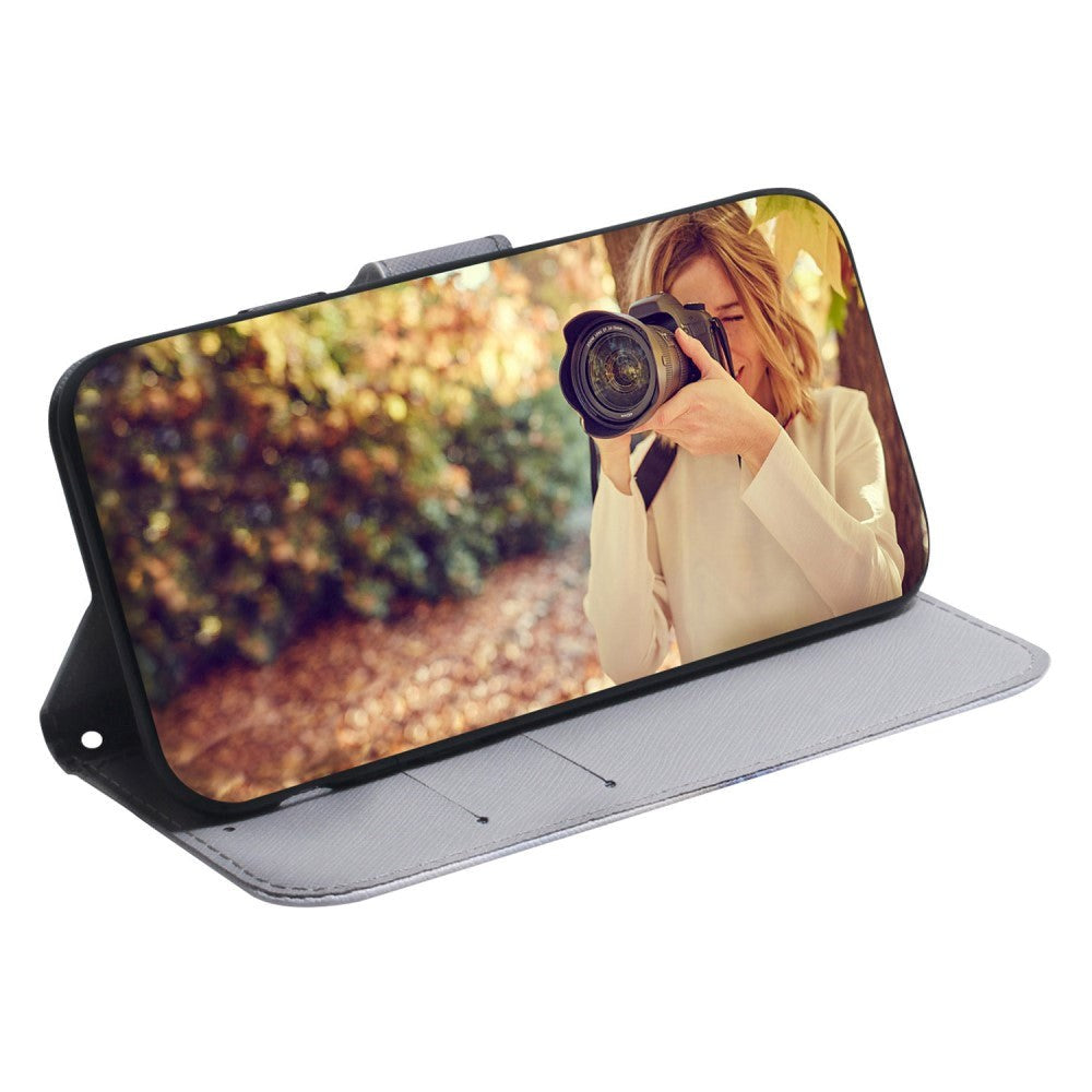 Google Pixel 6 Pro Læder Cover m. Pung & Print - Løve