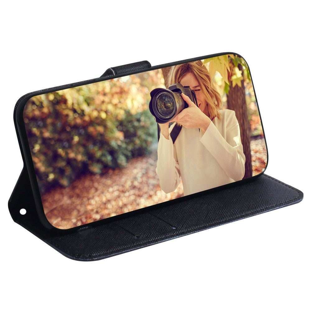 Google Pixel 6 Pro Læder Cover m. Pung & Print - Hund & Ulv